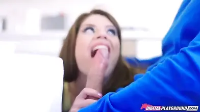 Milf and a teen strip for a big hard cock