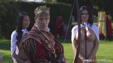 Gorgeous and big breasted mature ladies enjoy a medieval threesome