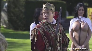 Gorgeous and big breasted mature ladies enjoy a medieval threesome