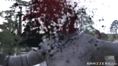 Gorgeous and big breasted mature ladies enjoy a medieval threesome