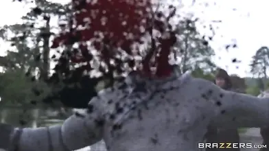 Gorgeous and big breasted mature ladies enjoy a medieval threesome