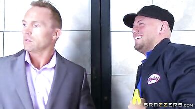 Bubble butt blonde MILF Bridgette B rides a long sword