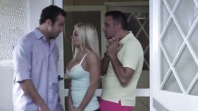 Sexy cougar MILF mouth fucks a guy before riding him