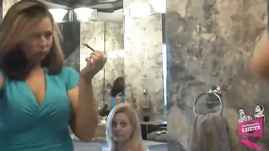 Two busty MILFs cheat on their husbands when they work