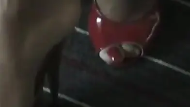 Fully clothed mature gal has fun with her boy toy