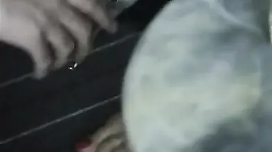 Fully clothed mature gal has fun with her boy toy