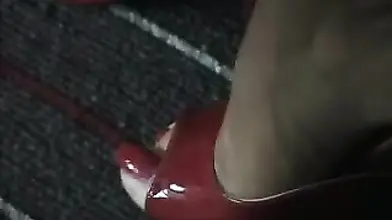 Fully clothed mature gal has fun with her boy toy