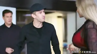 Good looking blonde cougar MILF shows her dick riding skills