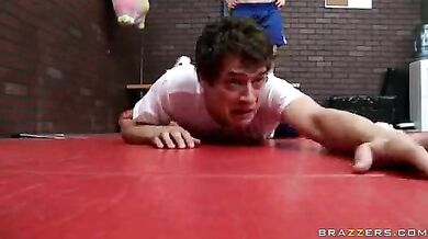 Busty mature gym teacher likes to torture her freaky students