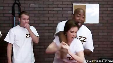 Busty mature gym teacher likes to torture her freaky students