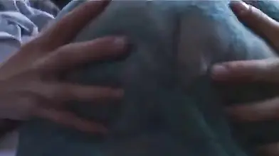 Handsome French MILF shows off her big juicy tits solo