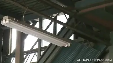 Alluring Asian mature babe gets her hairy muff smashed hard