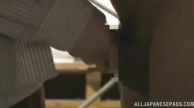 Alluring Asian mature babe gets her hairy muff smashed hard