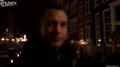 Trashy mature prostitute in fishnet stockings offers her sexual services