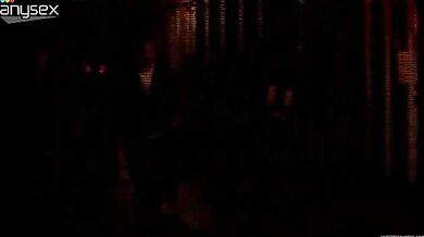 Trashy mature prostitute in fishnet stockings offers her sexual services