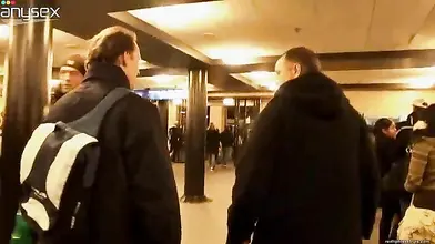 Trashy mature prostitute in fishnet stockings offers her sexual services