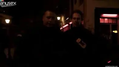 Trashy mature prostitute in fishnet stockings offers her sexual services