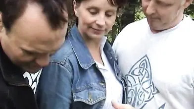 Amazing redhead mature gets her melons licked with much care