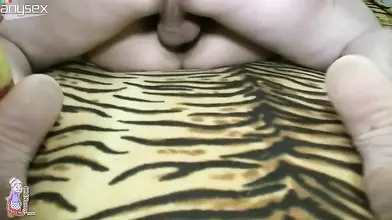 Hairy mature granny gets licked and toyed by masked pervert