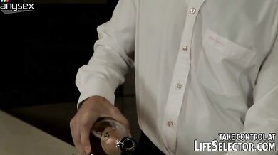 Attractive blonde milf shows young guy what she can do