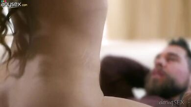 Big breasted mature Cathy Heaven bounces on hard fuck stick