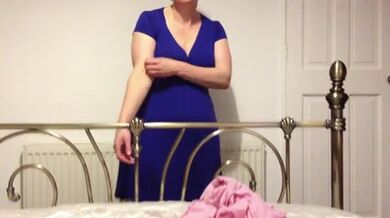 Mature wife stripping on camera