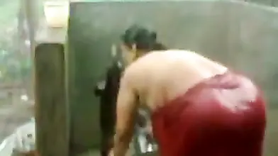 big beautiful woman indian bhabhi taking shower from pump