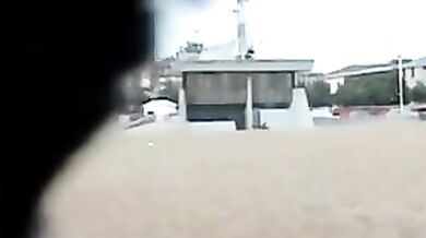 Couple having sex on the beach