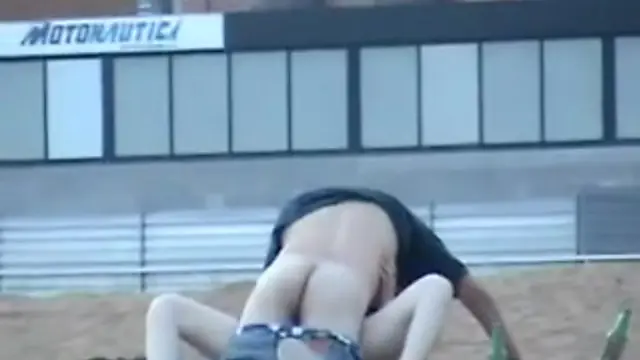 Couple having sex on the beach