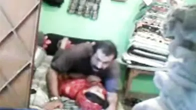 Mature arab couple has a missionary quickie with creampie