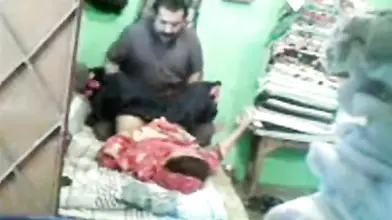 Mature arab couple has a missionary quickie with creampie