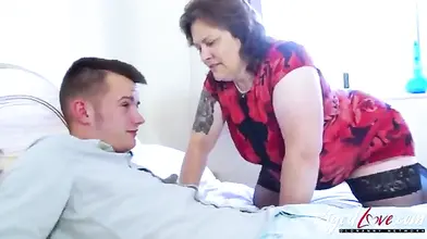 AgedLovE Busty Mature Playing Hard with Handy Man