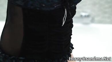 Dick sucking busty granny