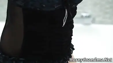 Dick sucking busty granny