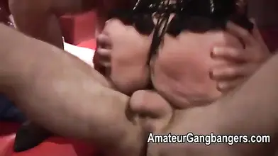 Mature Redhead Takes Two at Once