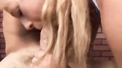 Stunning Mature Blonde Sucks Cock