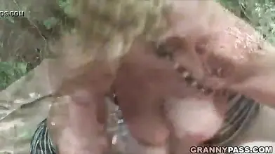 Busty Granny's Forest Fling