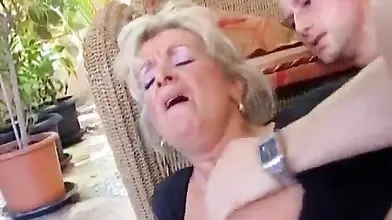 Busty Mature Blonde Discovers Younger Man