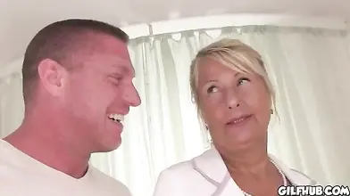 Mature Czech Woman Enjoys Young Stud