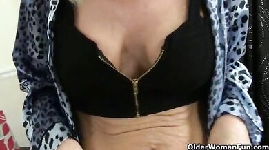 Sexy British Granny in Lingerie