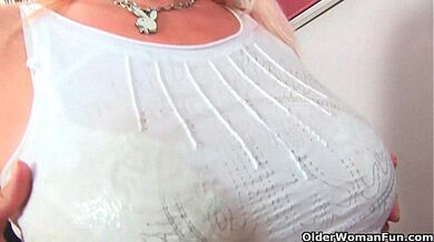 Grandma Drains Balls with Her Mouth