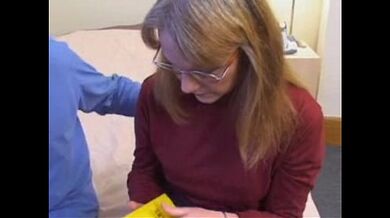 Mature Librarian in Stockings