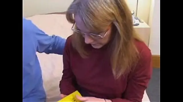 Mature Librarian in Stockings