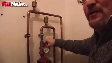 German Granny Shaves for the Plumber