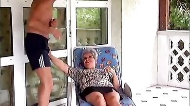 Granny Eve Enjoys Young Dick