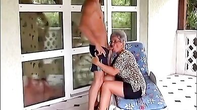 Granny Eve Enjoys Young Dick