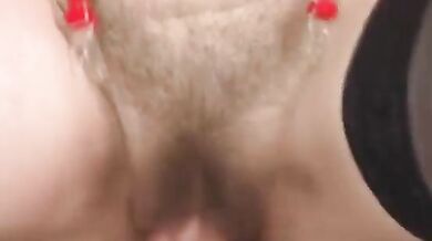 Hairy Cougar Wife's Facial Fuck