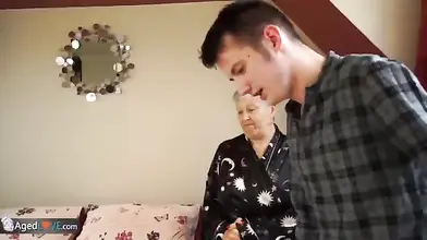 Granny Savana Enjoys a Hard Stick