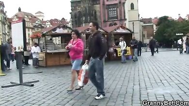 Granny Tourist Gets Picked Up and Pounded
