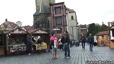 Granny Tourist Gets Picked Up and Pounded